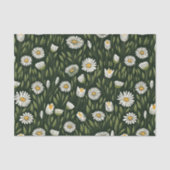 Vibrant Daisy Pattern with Lush Green Accents 薄葉紙 (正面)