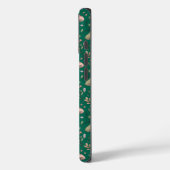 Vibrant Deep Emerald Fungi Seamless Pattern Luxury Case-Mate iPhoneケース (裏面 / 左)