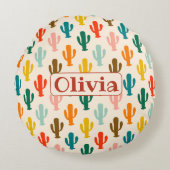 Vibrant Desert Botanical  ラウンドクッション (正面)