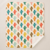 Vibrant Desert Botanical Throw Blanket  シェルパブランケット (正面)