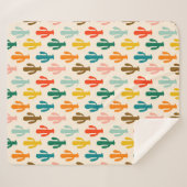 Vibrant Desert Botanical Throw Blanket  シェルパブランケット (正面(横))