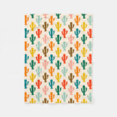 Vibrant Desert Botanical Throw Blanket  フリースブランケット (正面)