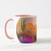 Vibrant Desert Sunset Scenic Nature マグカップ (左)