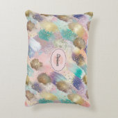 Vibrant Diagonal Brushstroke Pattern アクセントクッション (裏面(縦))