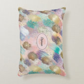 Vibrant Diagonal Brushstroke Pattern アクセントクッション (正面(垂直))