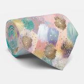 Vibrant Diagonal Brushstroke Pattern ネクタイ (ロール)
