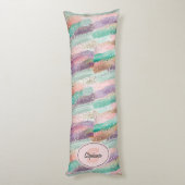 Vibrant Diagonal Brushstroke Pattern (2) ボディピロー (裏面 (縦))