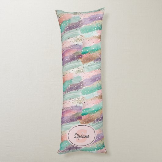 Vibrant Diagonal Brushstroke Pattern (2) ボディピロー (裏面 (縦))