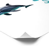 Vibrant Digital Collage of Sea Creatures in a Colo ポスター (コーナー)