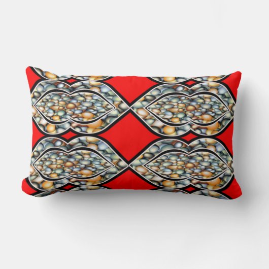 Vibrant Digital Design Lumbar Pillow – ランバークッション (正面)
