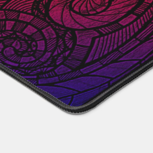 Vibrant Doodle Art デスクマット (コーナー)