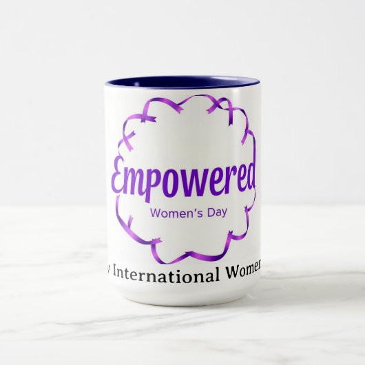 Vibrant Dopamine Decor Empowered IWD 2026 マグカップ (中央)