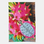 Vibrant Dragon Fruit Beauty Design キッチンタオル (縦)