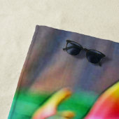 Vibrant Dragon Fruit Beauty Design ビーチタオル (インサイチュ)