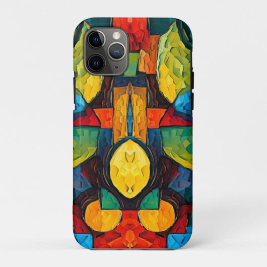 Vibrant Dreams Geometry – 斬新なモダンアブストラクトアート Case-Mate iPhoneケース (裏面)