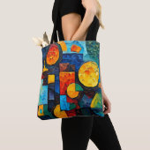 Vibrant Dreams Geometry – Bold Modern Abstract Art トートバッグ (クローズアップ)
