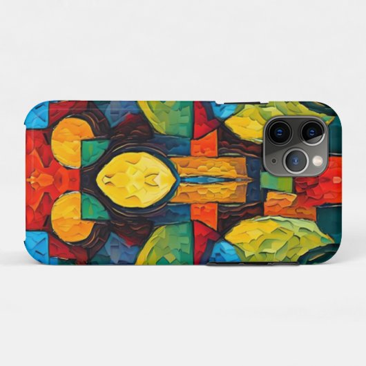 Vibrant Dreams Geometry – Bold Modern Abstract Art Case-Mate iPhoneケース (裏面(横))