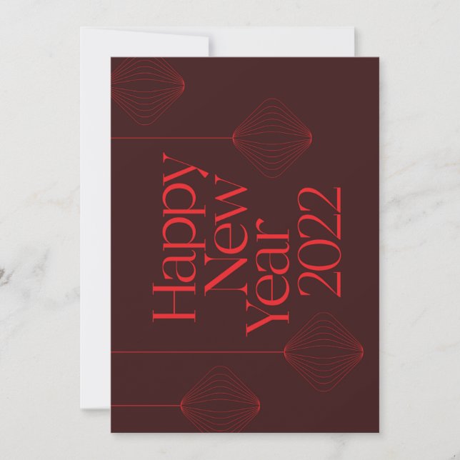 Vibrant, elegant, cool Happy New Year 2022 design (正面)