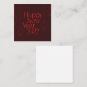 Vibrant, elegant, cool Happy New Year 2022 design ノートカード (正面/裏面)