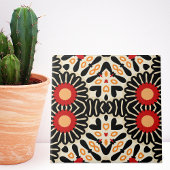 Vibrant Ethnic Arabesque Bohemian Mosaic Pattern タイル