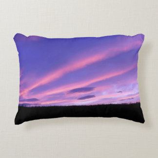 Vibrant Evening Sky Decorative Purple Sunset アクセントクッション