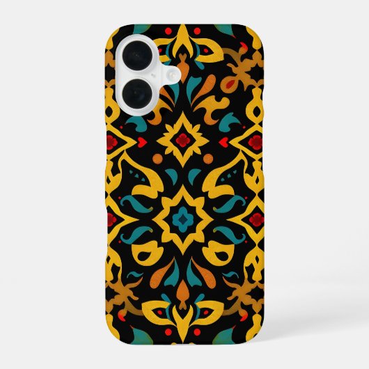Vibrant Exotic Tile Phone Case iPhone 16ケース (裏面)