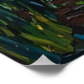 Vibrant Expressionist Sunflower Field Painting ポスター (角)