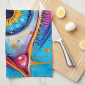 Vibrant Eye Soulful Vision Design キッチンタオル (四つ折り)