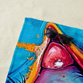 Vibrant Eye Soulful Vision Design ビーチタオル (インサイチュ)