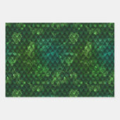 Vibrant Fantasy Dragon Scale Patterns ラッピングペーパーシート (正面3)