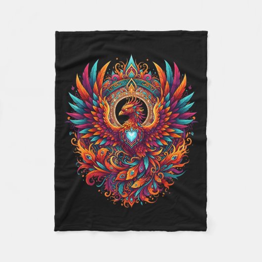 Vibrant Fantasy Pcute Ss Cute Ssnix Mythical Bird フリースブランケット (正面)