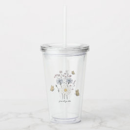 Vibrant field of wildflowers  アクリルタンブラー