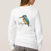 Vibrant Flight – Watercolor Hummingbird Explosion  Tシャツ (裏面)