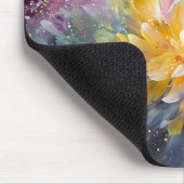 Vibrant Floral Abstract Painting with Explosion マウスパッド (コーナー)