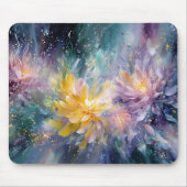 Vibrant Floral Abstract Painting with Explosion マウスパッド (正面)