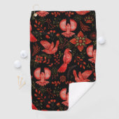  Vibrant floral and leafy pattern designs ゴルフタオル (インサイチュ)