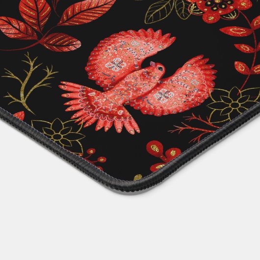  Vibrant floral and leafy pattern designs デスクマット (コーナー)