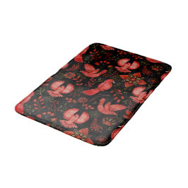  Vibrant floral and leafy pattern designs バスマット