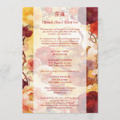 Vibrant Floral Chinese Tea Ceremony Wedding 招待状 (正面)