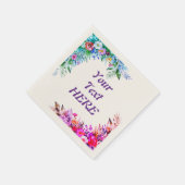 Vibrant Floral Corner Custom Party Napkins スタンダードカクテルナプキン (角)