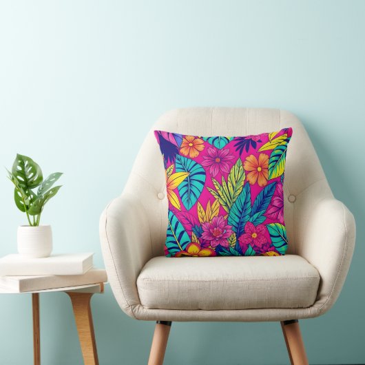 Vibrant Floral design cushion クッション (椅子)