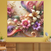 Vibrant Floral Extravaganza Canvas Art キャンバスプリント (インサイチュ (リビング))
