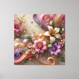 Vibrant Floral Extravaganza Canvas Art キャンバスプリント