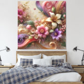 Vibrant Floral Extravaganza Canvas Art キャンバスプリント (インサイチュ (寝室))