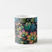 Vibrant Floral Fantasy コーヒーマグカップ (中央)