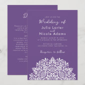 Vibrant Floral Fragrance Delight Mandala Wedding 招待状 (正面/裏面)