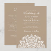 Vibrant Floral Fragrance Delight Mandala Wedding 招待状 (正面/裏面)