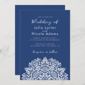 Vibrant Floral Fragrance Delight Mandala Wedding 招待状 (正面/裏面)