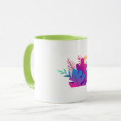 Vibrant Floral Garden Coffee Mug  Green Accents マグカップ (正面左)
