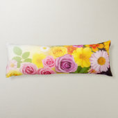 Vibrant Floral Gradient Art – Pink Yellow Purple ボディピロー (裏面)